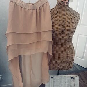 Elegant light peach Layered Women's Skirt